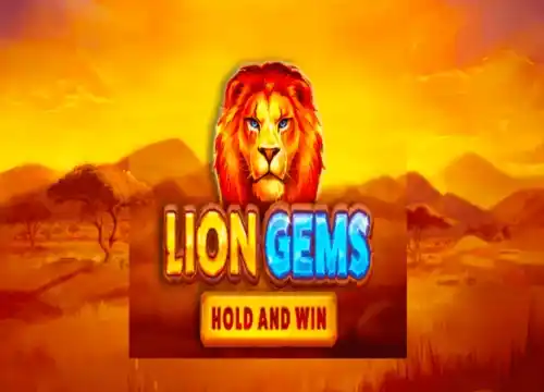 Lion Gems slot game with golden lion and jewel symbols