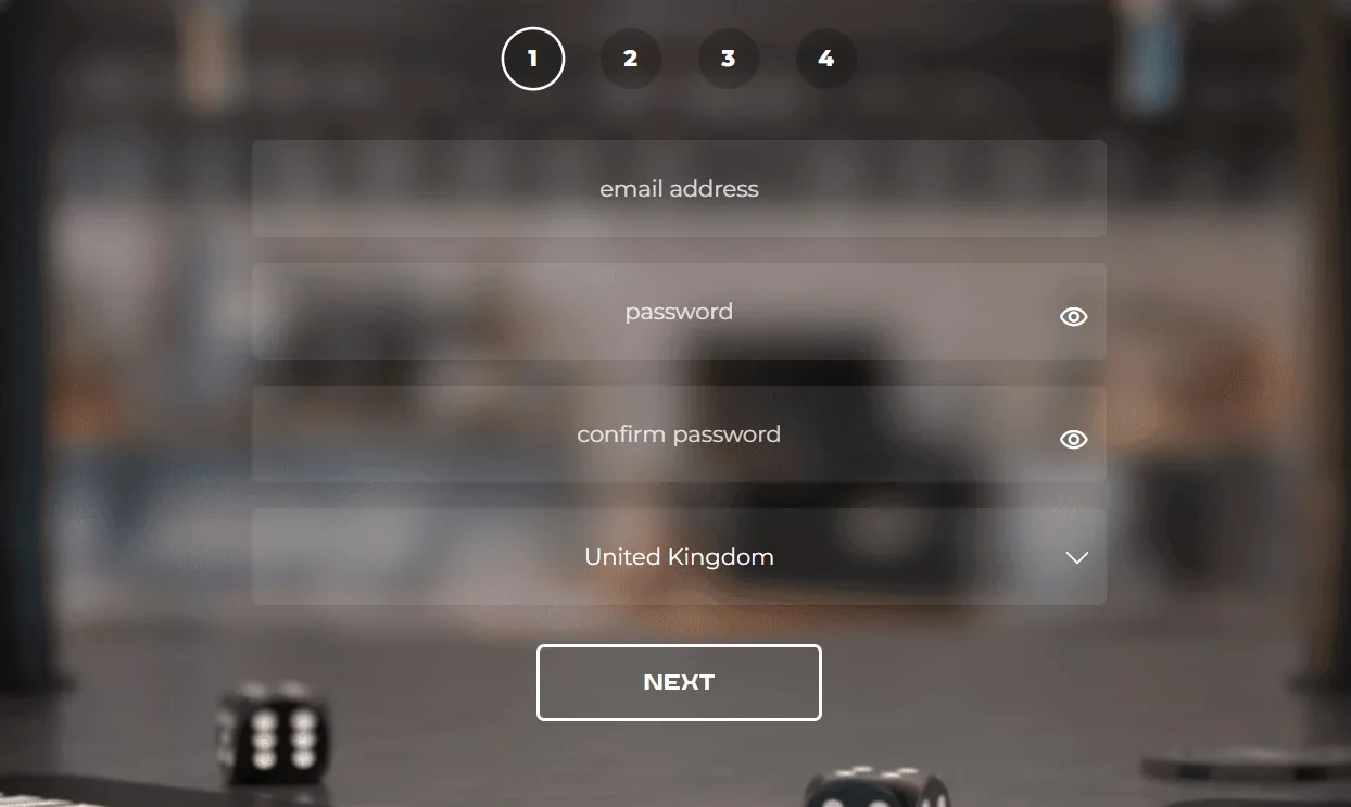 Pub Casino new account registration form